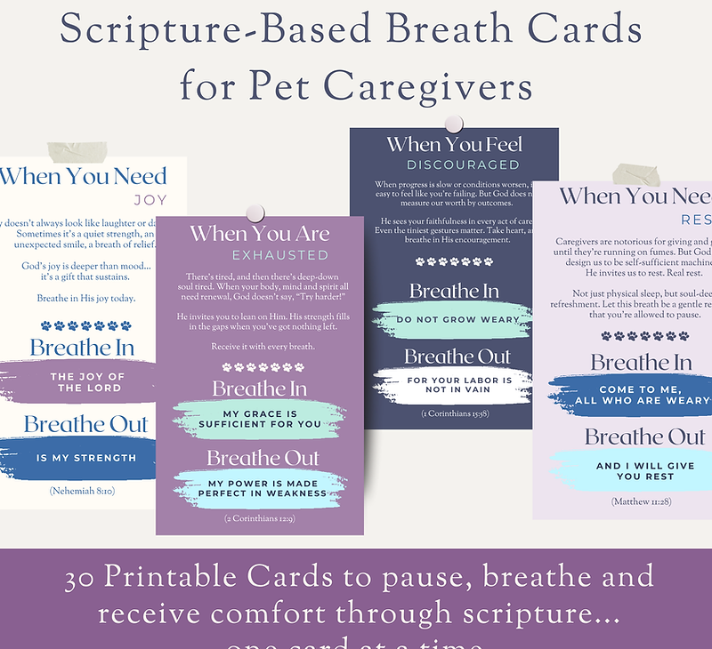 Scripture-Based Breath Cards for Pet Caregivers