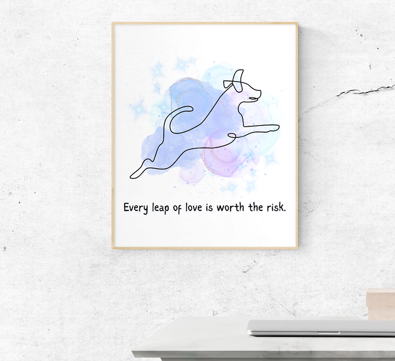 Every Leap of Love Is Worth the Risk Wall Art